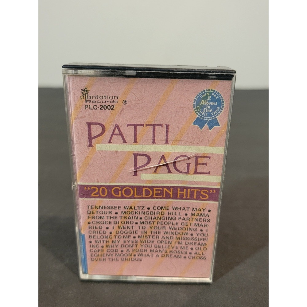 Patti Page 20 Golden‎ Hits Cassette 1983 Plantation Records